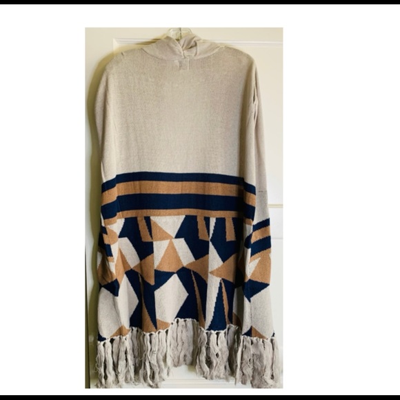 LA Soirée fringed hem poncho BNWT - 100% cotton - Picture 2 of 4